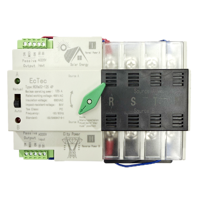 Автомат введення резерву АВР125 4п для сонячних панелей