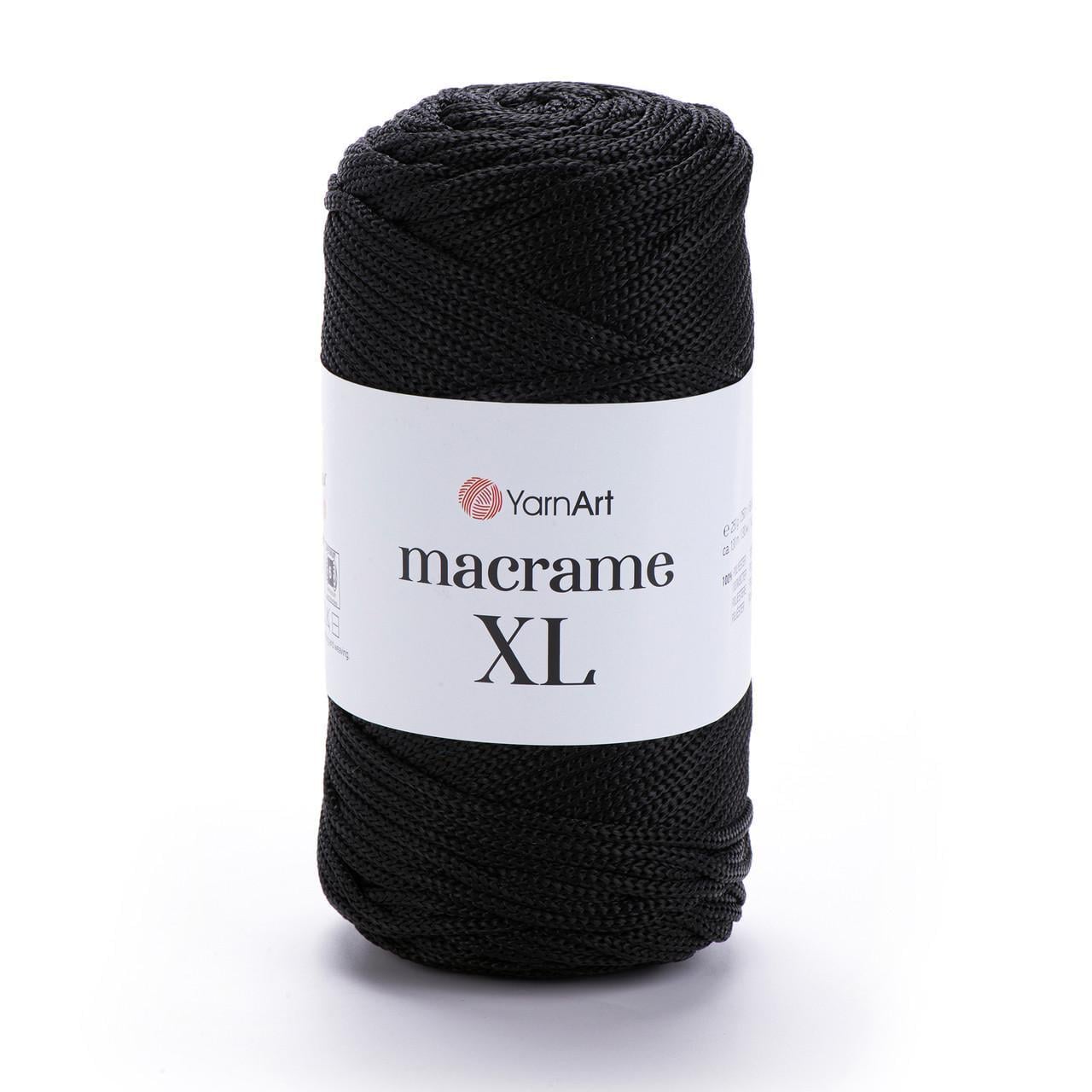 Шнур YarnArt Macrame XL полиэфирный 3 мм 250 г Черный №148 (2193414449)