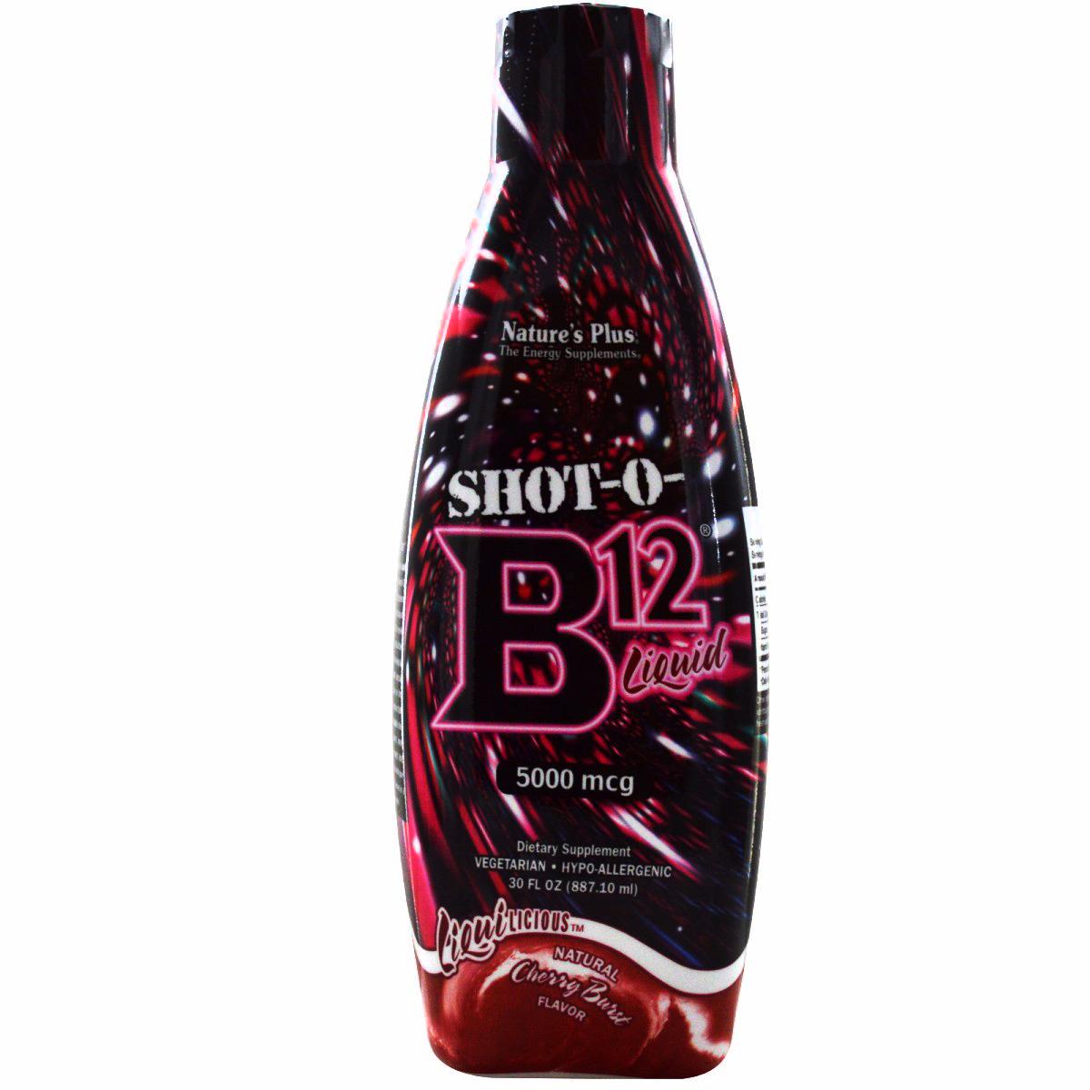 Витамины жидкий В12 Вишни Liquilicious Natures Plus 30 жидких унций. 887 мл (14124)