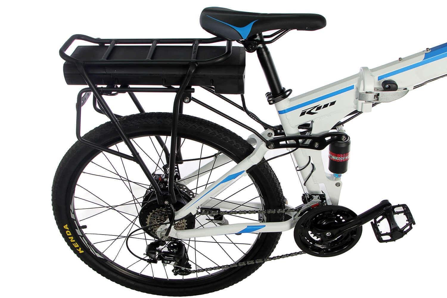 Электровелосипед E-Motion с багажником складной 26/17" механические тормоза 36 V 18 Ah 500 W Бело-голубой (ESE3618500A17BG) - фото 6 Электровелосипед E-Motion с багажником складной 26/17" механические тормоза 36 V 18 Ah 500 W Бело-голубой (ESE3618500A17BG) - фото 6