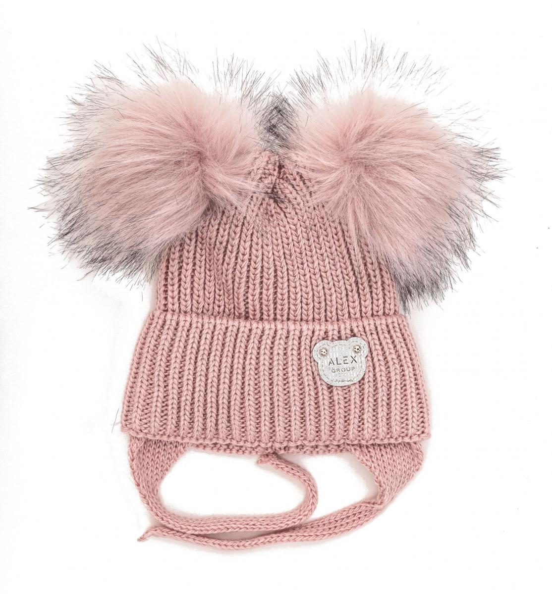Шапка детская зимняя Alex Алекса 44-48 см Пудровый