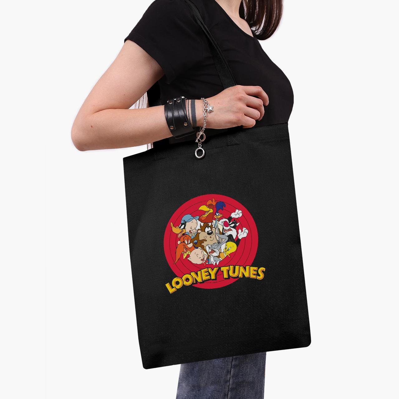 Еко сумка шоппер Looney Tunes 41x35 см Чорний (9227-2880-BK)