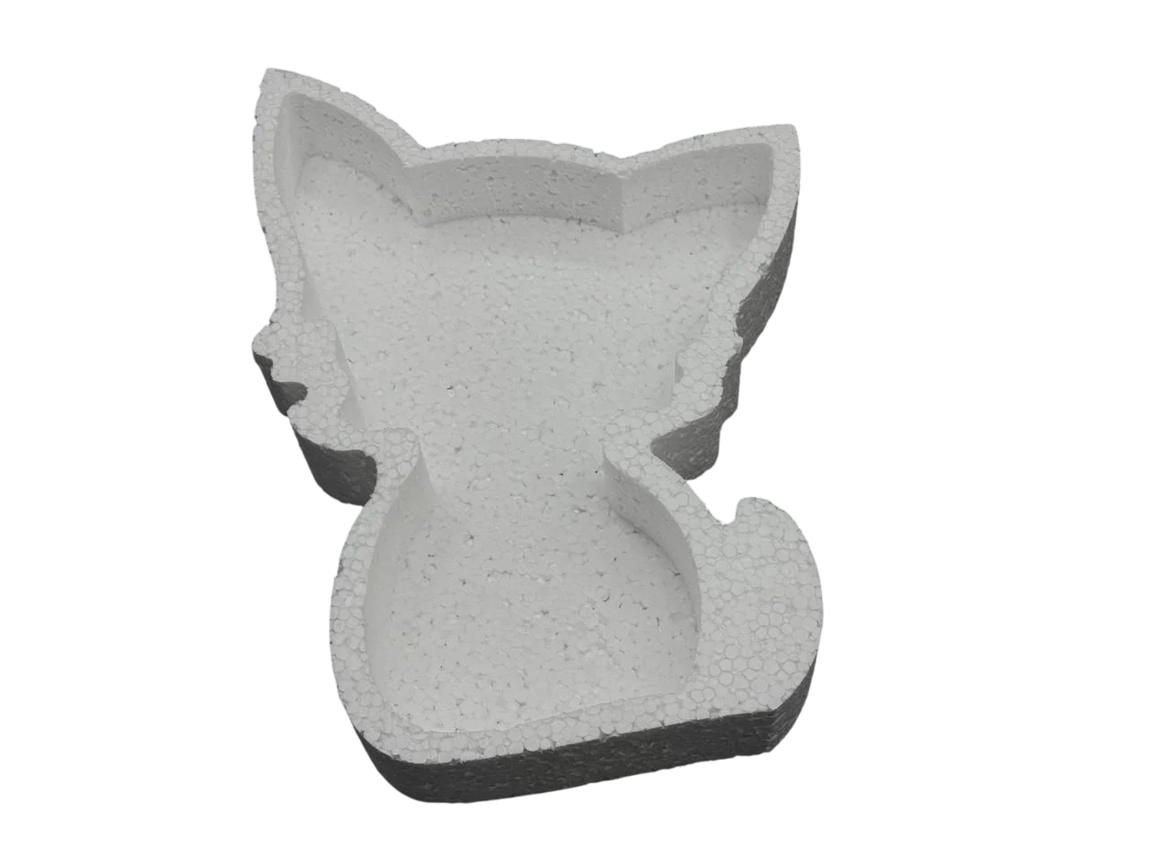 Пенобокс для декорирования Котик пенопластовая заготовка для рукоделия 31х22 см Белый (PNB-040)