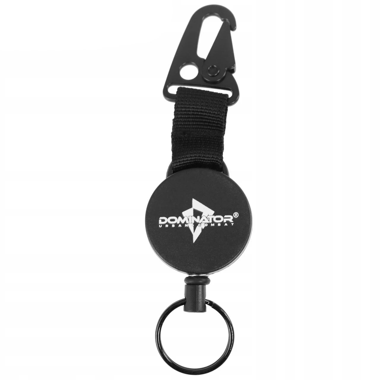Брелок витяжний ретрактор Dominator з карабіном і сталевим тросом 60 см Чорний (2251) Брелок витяжний ретрактор Dominator з карабіном і сталевим тросом 60 см Чорний (2251)