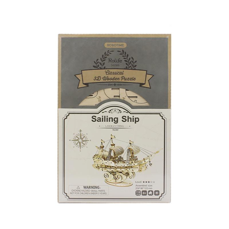 Деревянный 3D конструктор Robotime TG305 Парусник - фото 2 Деревянный 3D конструктор Robotime TG305 Парусник - фото 2