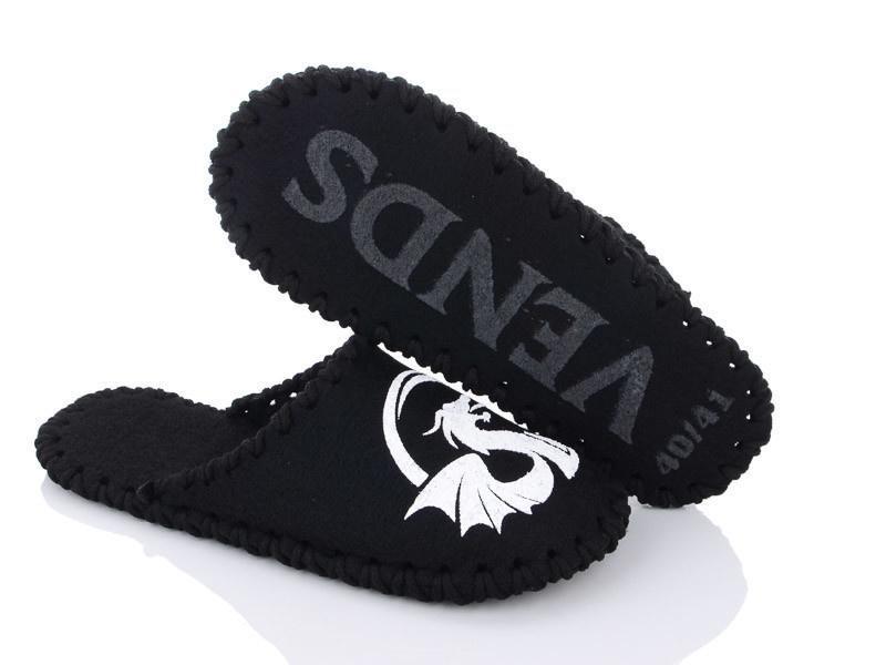 Тапочки фетровые мужские VENDS 301 р. 42-43 Черный