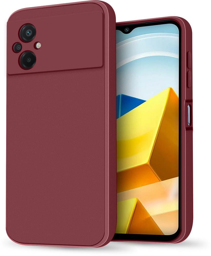 Силиконовый чехол HardCorner Xiaomi Poco M5 (с микрофиброй) Wine (34829-42)