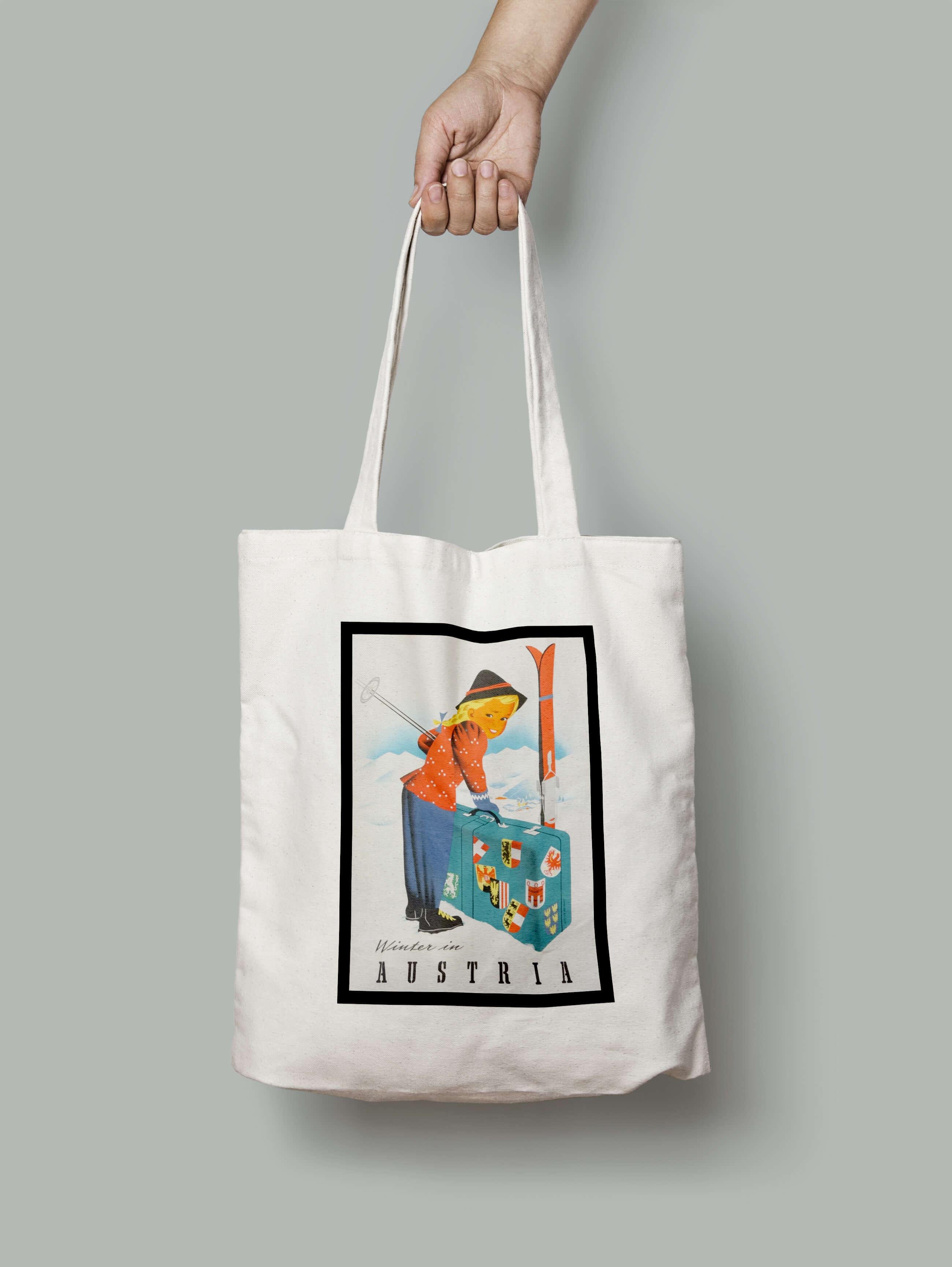 ᐉ Еко-сумка Дитина з валізою і лижами шопер (austria_2_Bag) • Краща ...
