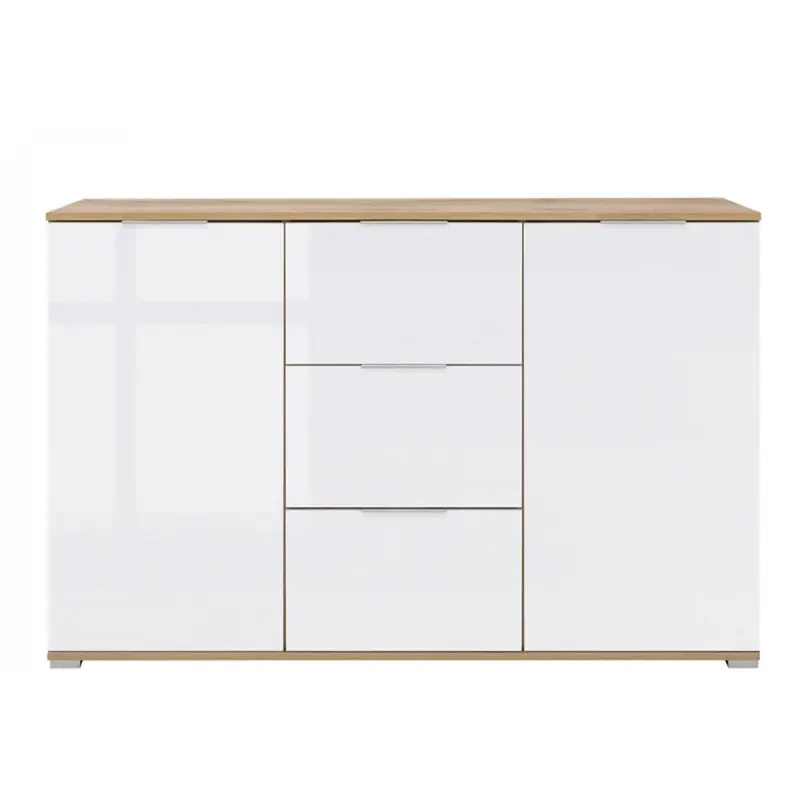 Комод BRW Злата KOM2D3S 135х41х86 см Дуб тахо/Белый матовый (26395889) Комод BRW Злата KOM2D3S 135х41х86 см Дуб тахо/Белый матовый (26395889)