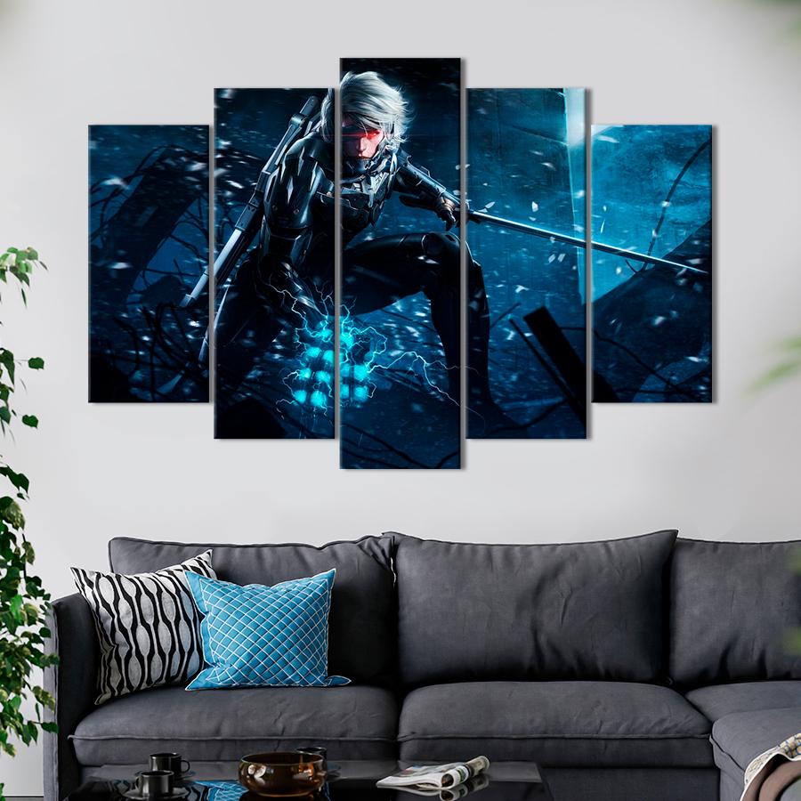 Настенний декор Главный герой игры Metal Gear Rising: Revengeance 112x68 см (A227-5)