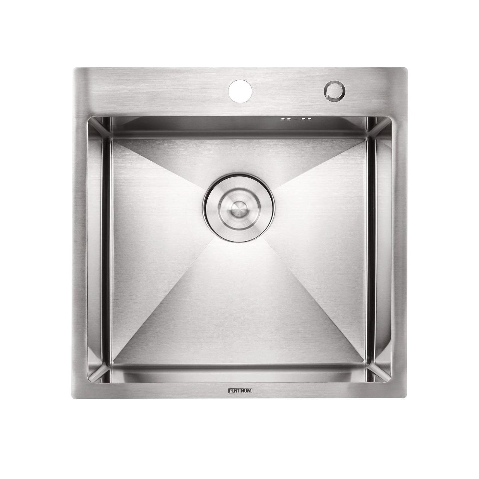 Мойка кухонная Valeso Handmade DECOR сифон круглый, 3,0/0,8 мм 50x50 см Нержавеющая сталь (24848431)