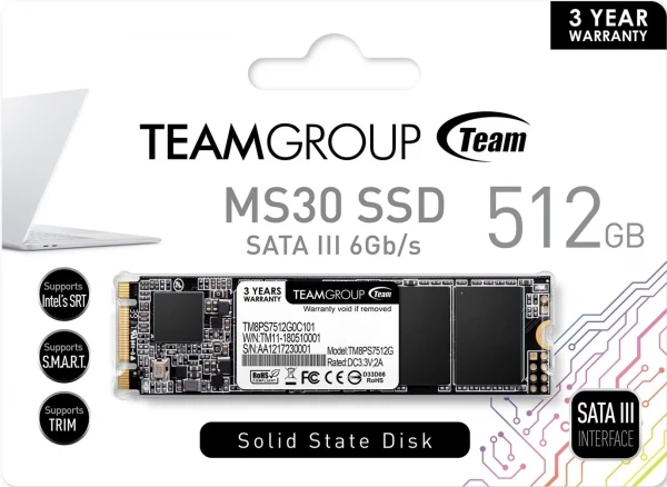 SSD-накопичувач Team MS30 512GB M.2 (TM8PS7512G0C101)