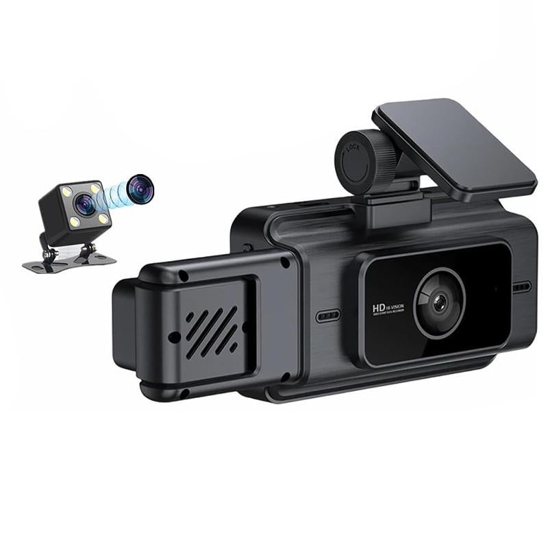 Видеорегистратор автомобильный Box DVR SV3 Full HD 1080P на 3 камеры с камерой заднего вида Black (2627475724)