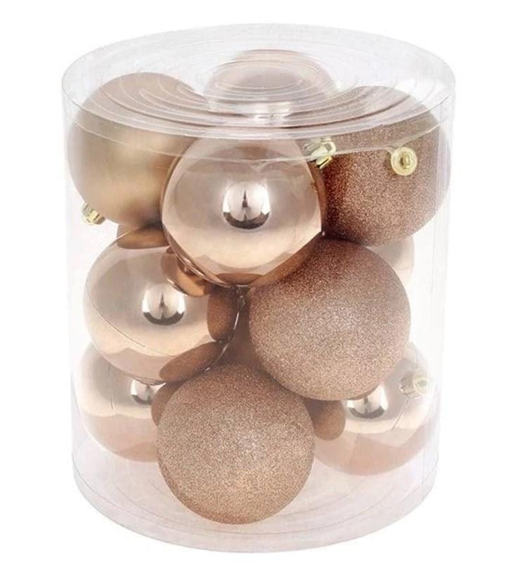 Набір пластикових новорічних куль d 12 см 8 шт. (12457)