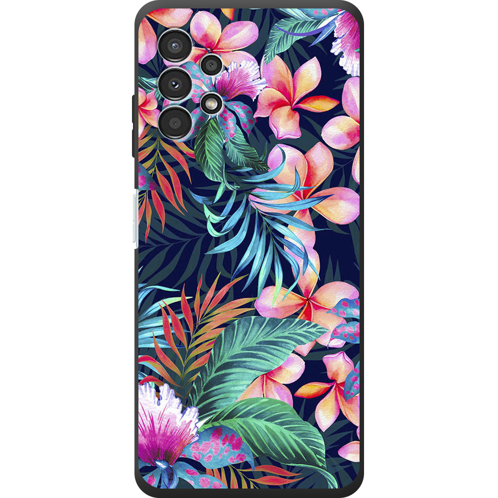 Чехол BoxFace Samsung Galaxy A13 4G (A135) flowers in the tropics Черный силикон (44331-up1971-44334)