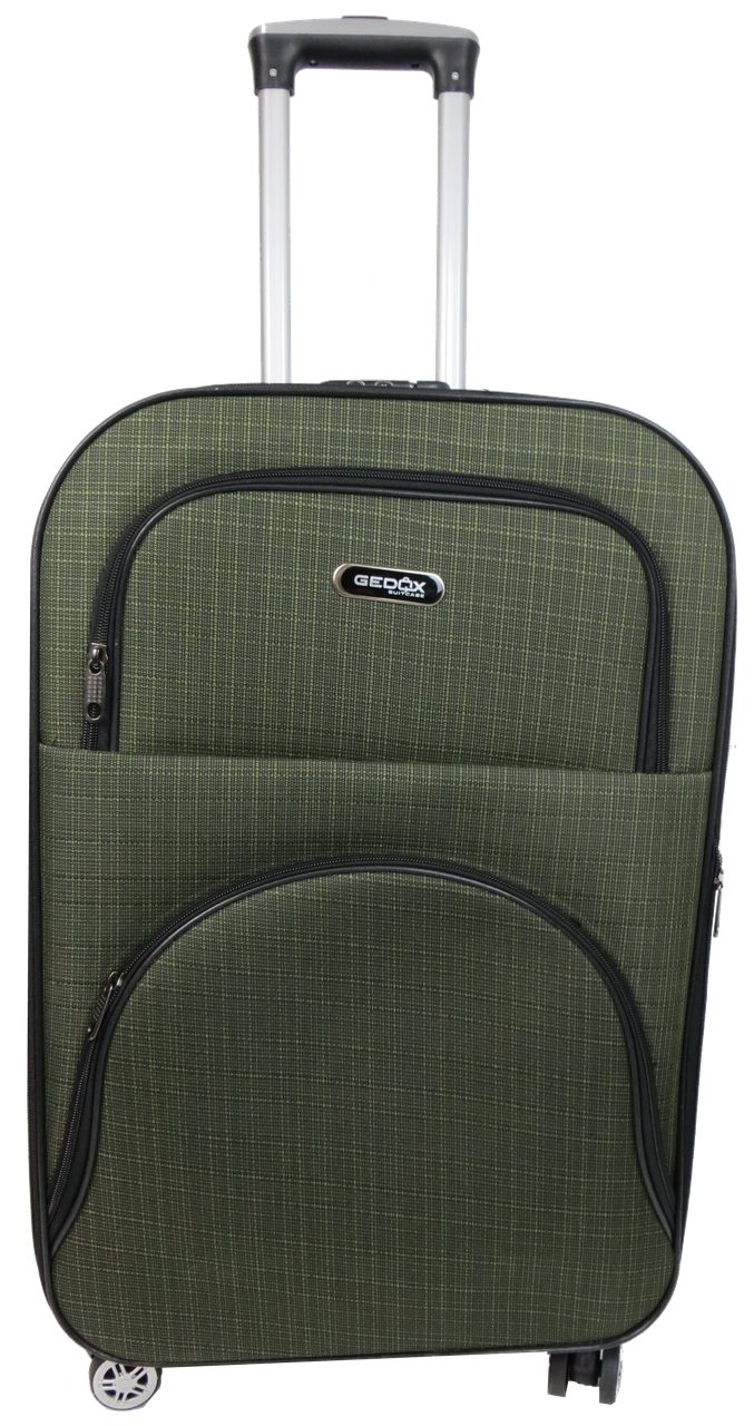 Валіза велика текстильна Gedox GD Polo на колесах 67 л Хакі