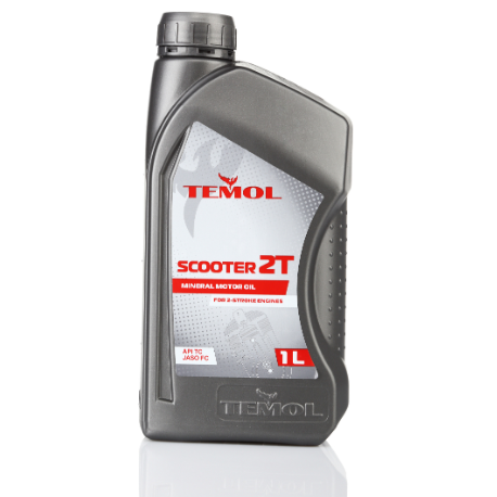 Моторное масло для мотоциклов и малогабаритной техники TEMOL Scooter 2Т API TC/SAE 20/JASO FC/ISO-L-EGC 1 л