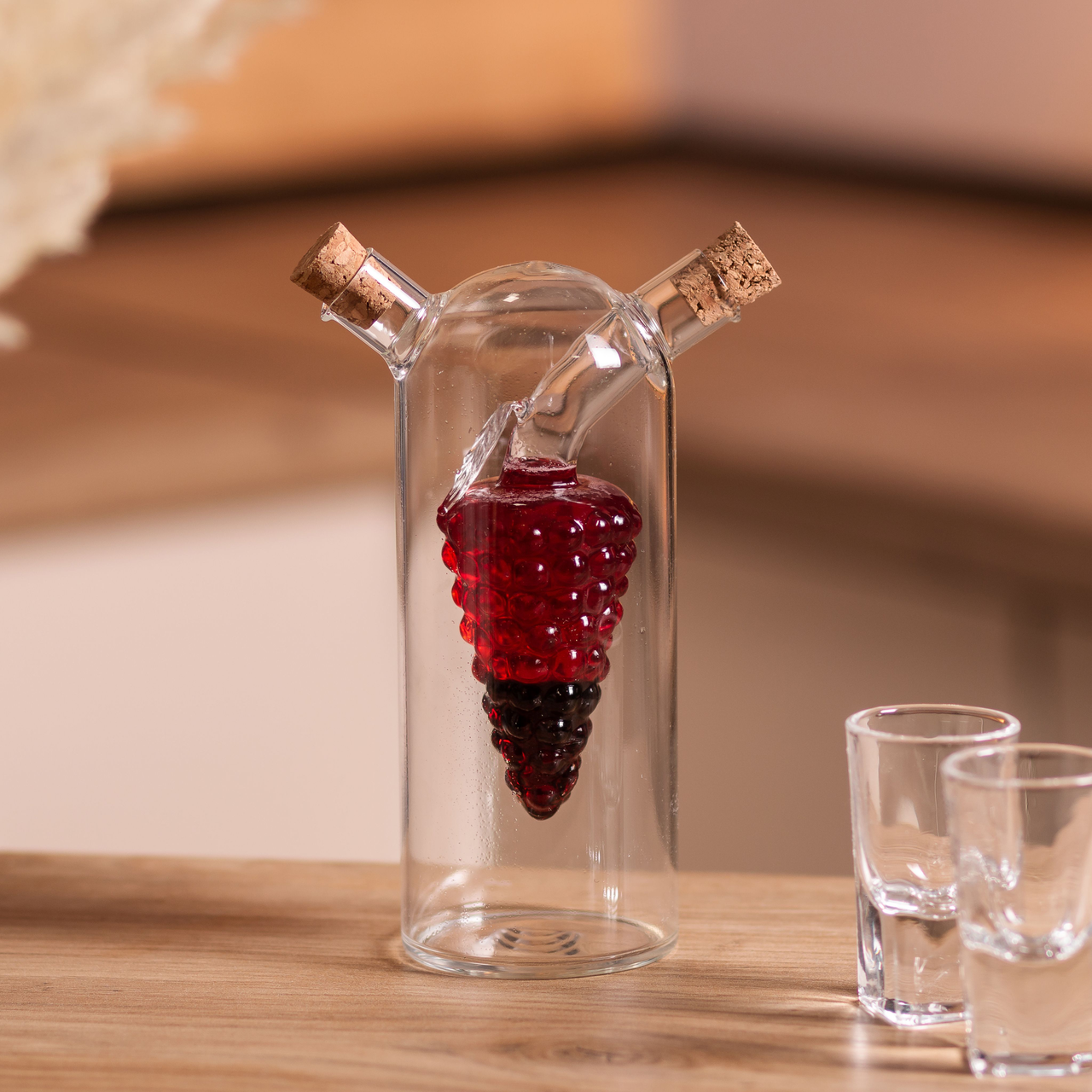 Пляшка для олії та оцту 2в1 скляна 380 мл (HP-34-14) - фото 5 Пляшка для олії та оцту 2в1 скляна 380 мл (HP-34-14) - фото 5