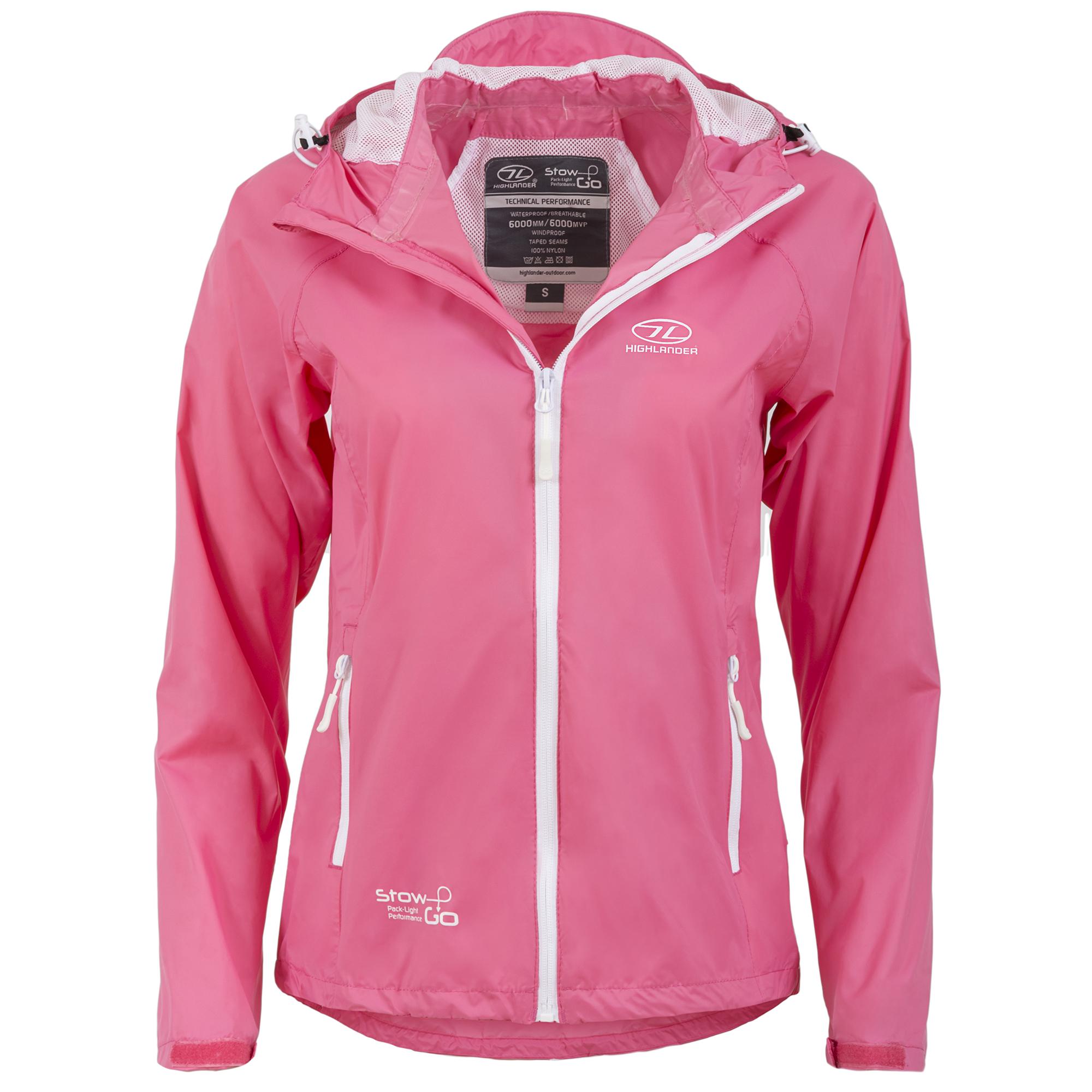 Ветровка женская Highlander Stow & Go Pack Away Rain Jacket 6000 мм S Pink (JAC077L-PK-S) - фото 2