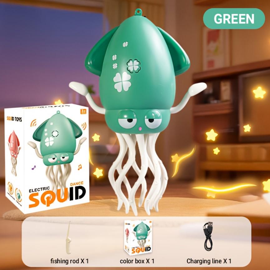 Интерактивная игрушка для детей Tummy Time Кальмар танцующий Зеленый (2104618659) - фото 12