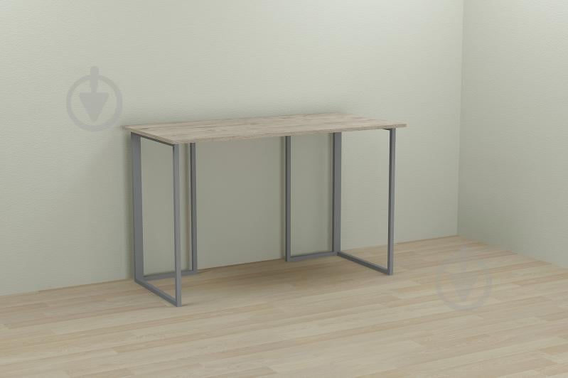 Компьютерный стол Ferrum-decor Ханна 75x120x60 серый ДСП Дуб Шервуд 16мм