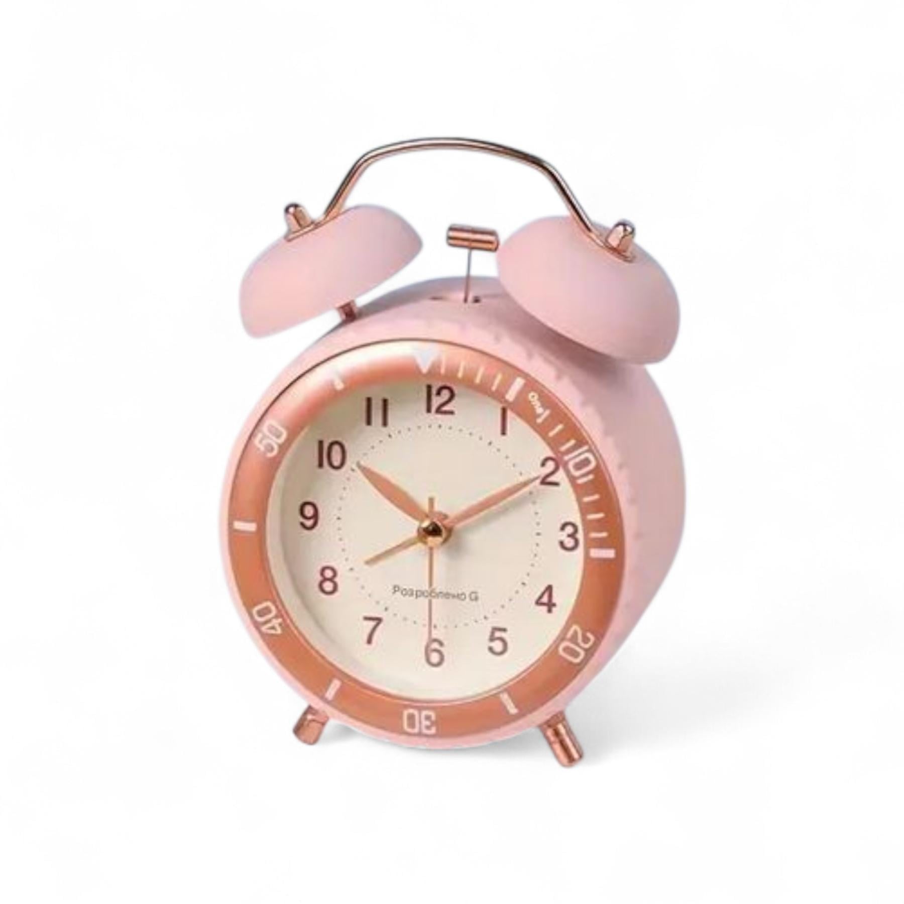 Часы тихие с подсветкой Розовый (SAM-55412)
