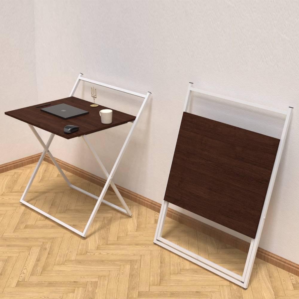 Стіл-трансформер Ferrum-decor Компакт 3 метал/ДСП 16 мм 750x790x720 мм Білий/Венге Магія (FRD-105403) - фото 2