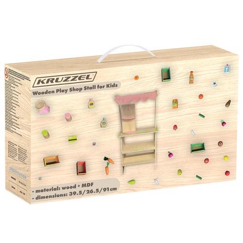 Магазин-супермаркет Kruzzel деревянный игрушечный с кассой и аксессуарами (29321737) - фото 16