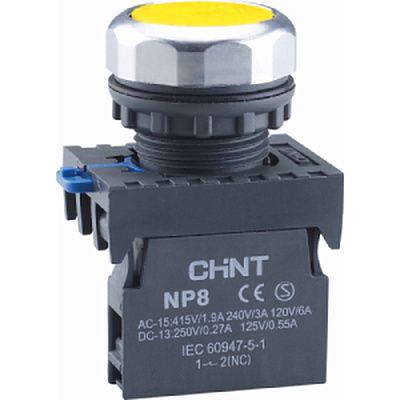 Кнопка керування CHINT NP8-10BN/5 1NO 22 мм IP65 Жовтий (667333)
