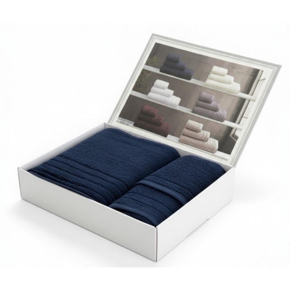 Набор полотенец Maison D'or Caresse 40x60/50x100/90x150 см микрокоттон Navy (2000022283970)