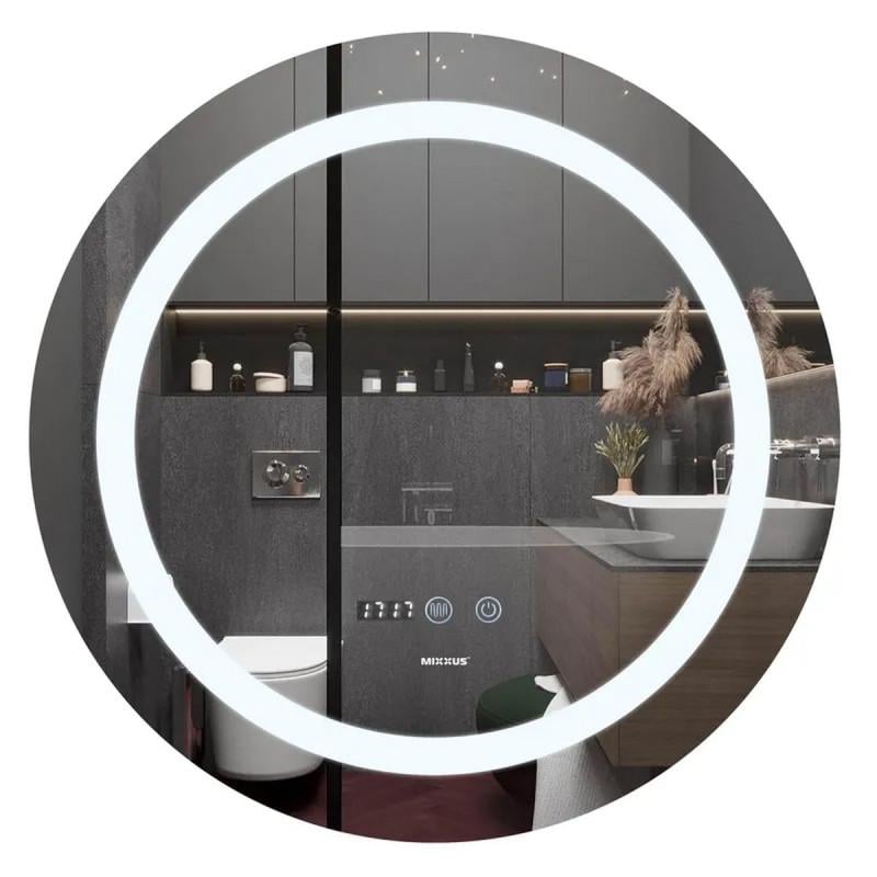 Дзеркало Mixxus PLAIN MC02-60 з Led Touch/Anti-fog/димером/регулятором яскравості/годинником (MI6012) Дзеркало Mixxus PLAIN MC02-60 з Led Touch/Anti-fog/димером/регулятором яскравості/годинником (MI6012)