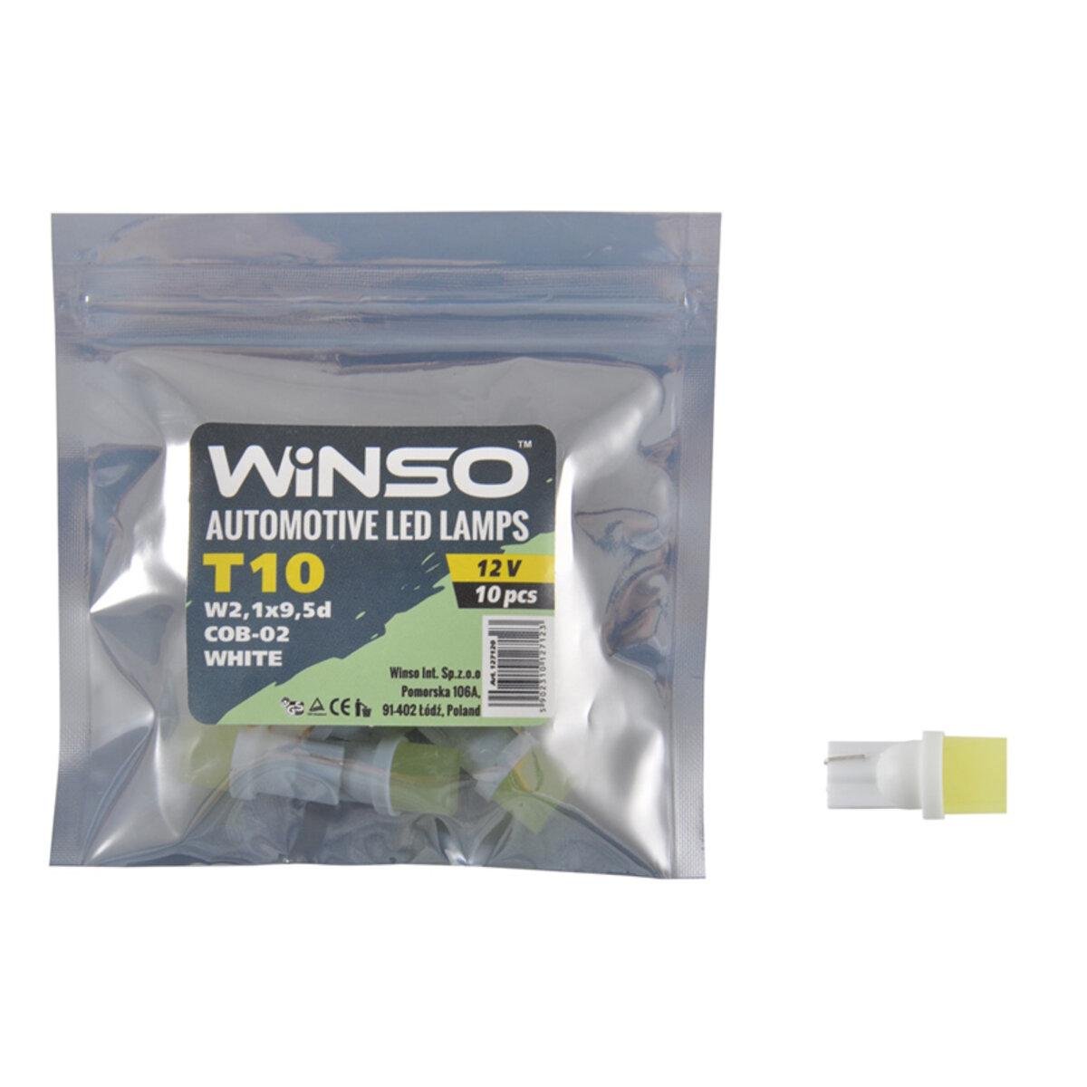 Автомобильная лампа LED WINSO 12V SMD T10 W2.1x9.5d 10 шт. 127120 (6530-2a8e6) Автомобильная лампа LED WINSO 12V SMD T10 W2.1x9.5d 10 шт. 127120 (6530-2a8e6)