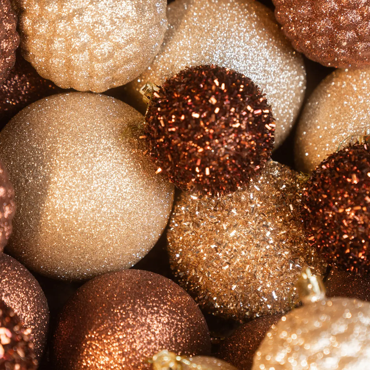 Набор шаров новогодних Блеск 40 шт. Коричневой (Блиск корич.) - фото 3