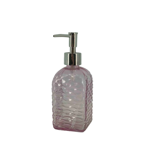 Дозатор Stenson Color для мыла стеклянный корпус 330 мл Розовый (624721)
