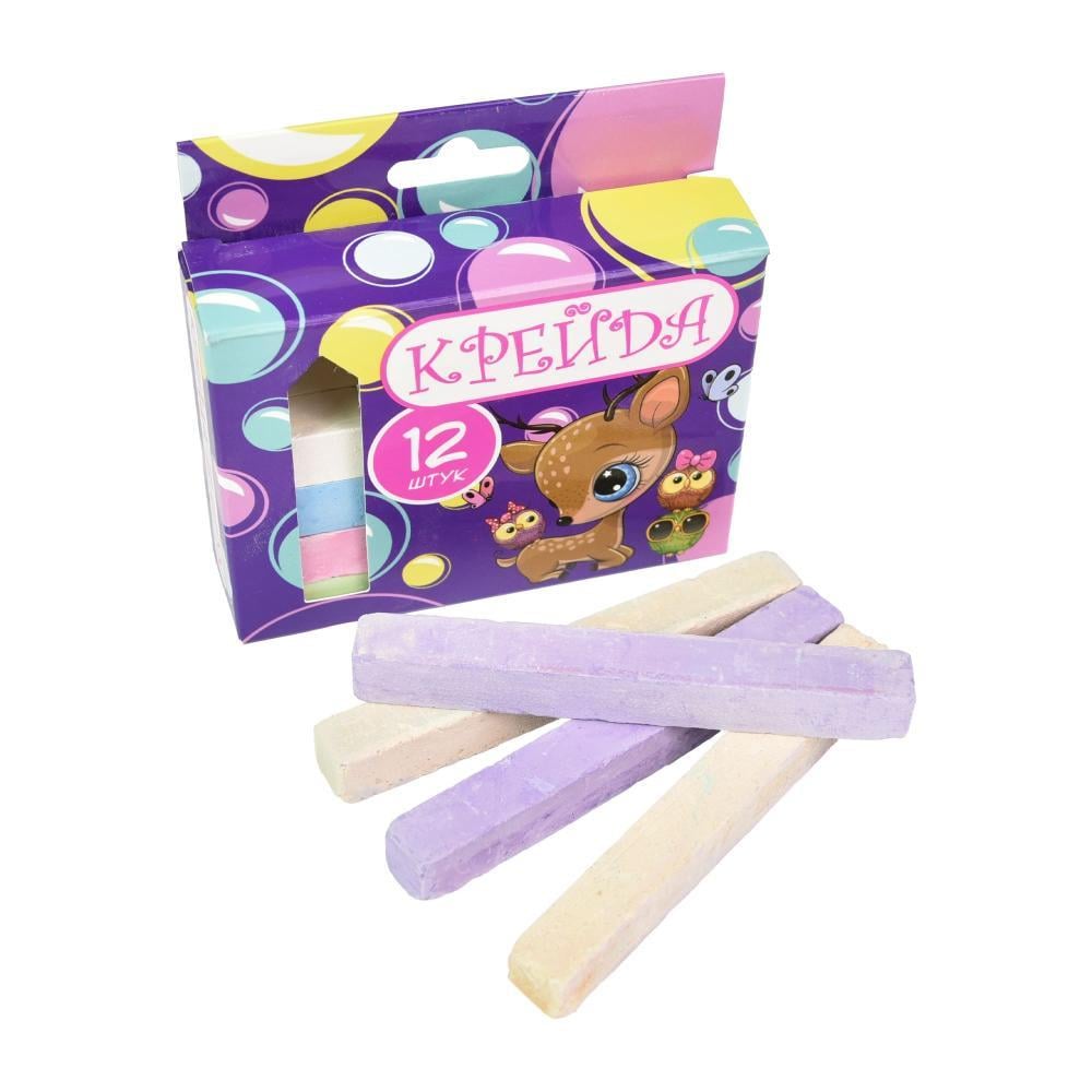 Крейда Strateg квадрат шкільний 12 шт. Різнокольоровий (50114) Крейда Strateg квадрат шкільний 12 шт. Різнокольоровий (50114)