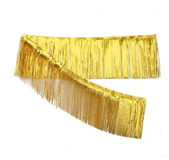 Гірлянда з дощику 6779 200 см на 30 см Золотистий (26165340)
