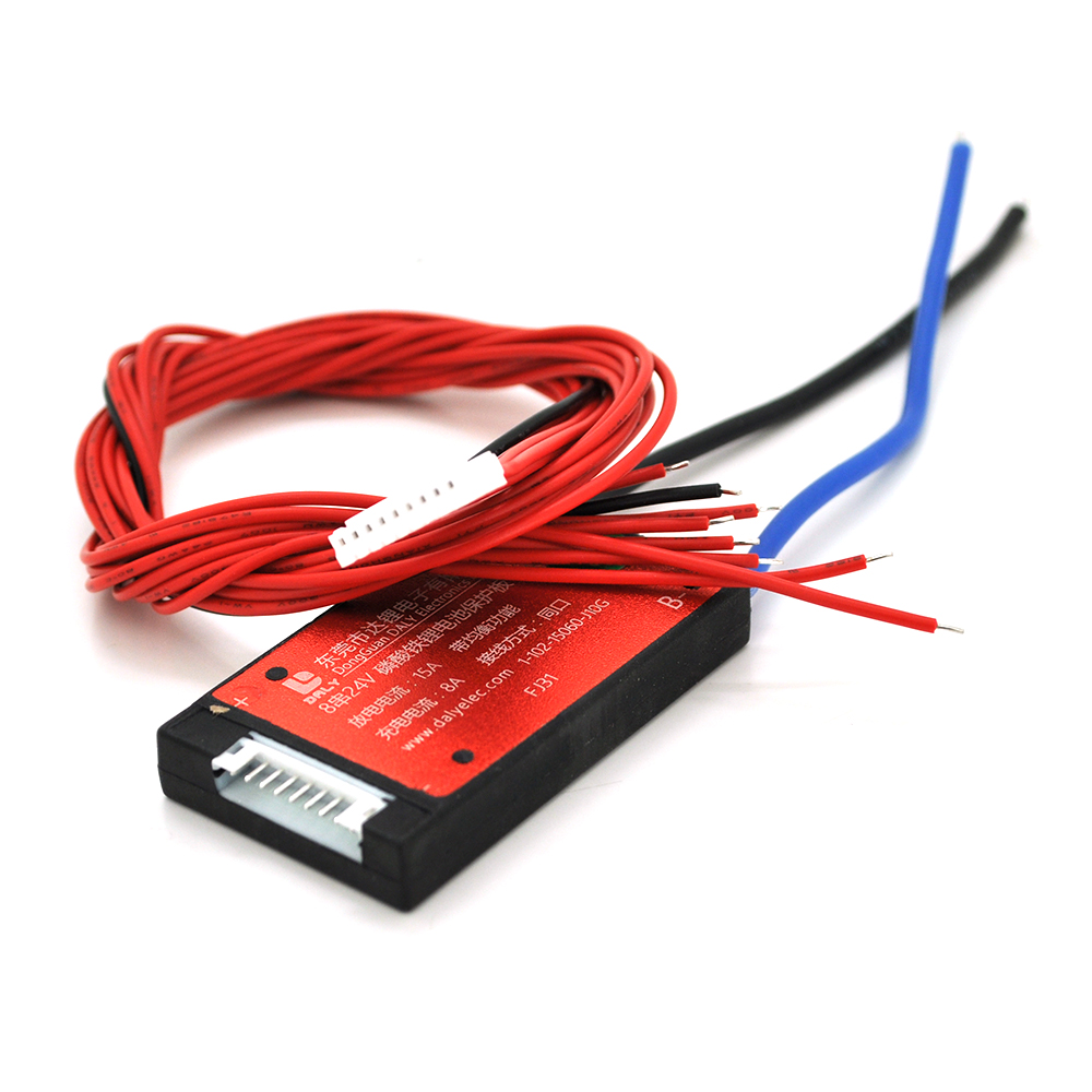 Плата BMS DaLy LiFePO4 24V 8S 8/15A (6749)