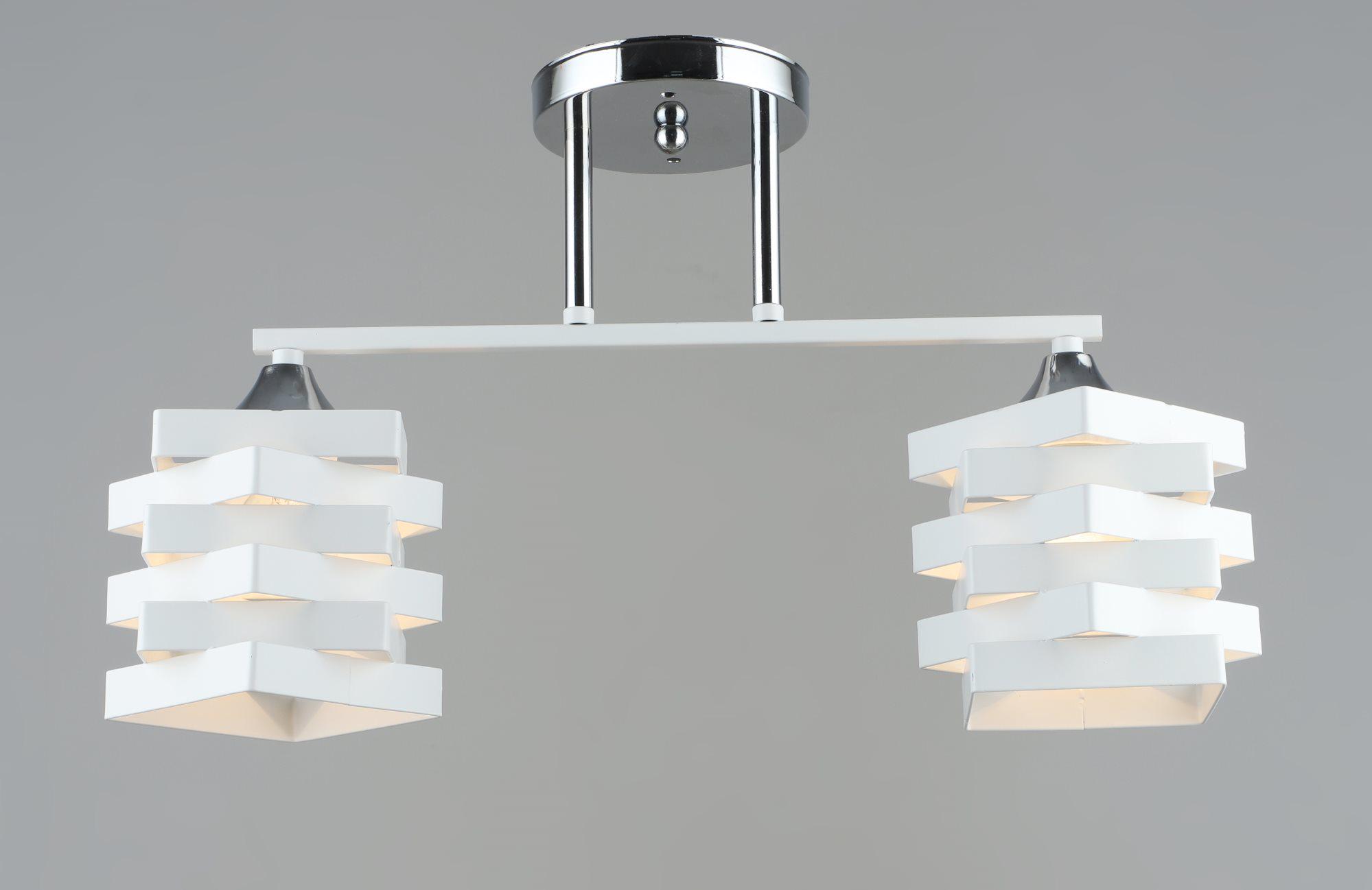 Люстра металлическая потолочная Sirius B A4300/2 WT+CR на 2 плафона