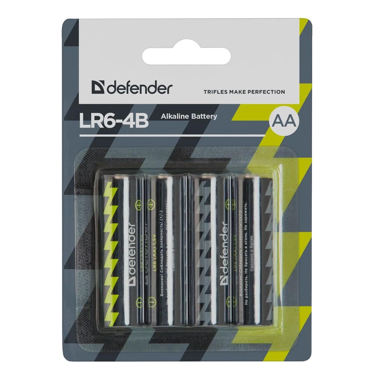 Батарейка Defender LR06 AA Alkaline 1,5V 4 шт. (56012)