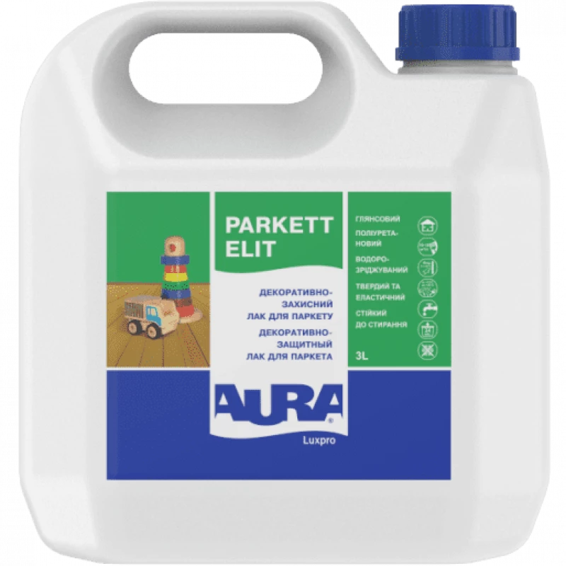 Лак полиуретановый Aura Luxpro Parkett Elit паркетный 3 л (2571510585)