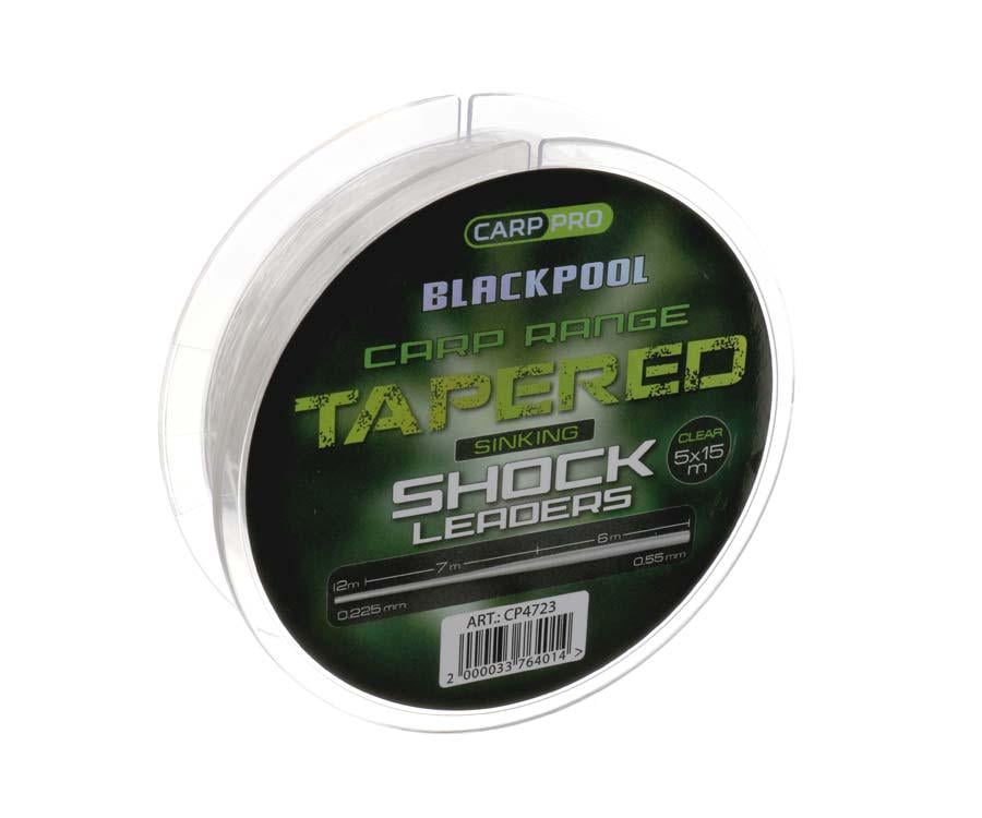 Конусний монолідер Carp Pro Blackpool Carp Tapered Leaders 0,225-0,55 мм