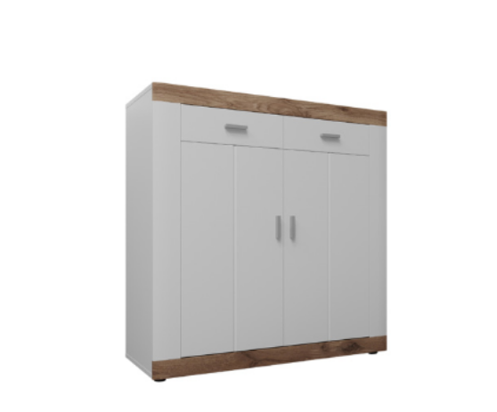 Комод в гостиную Sokme Санторини 1014х400х1036 мм Белый/Дуб викинг (28448022)