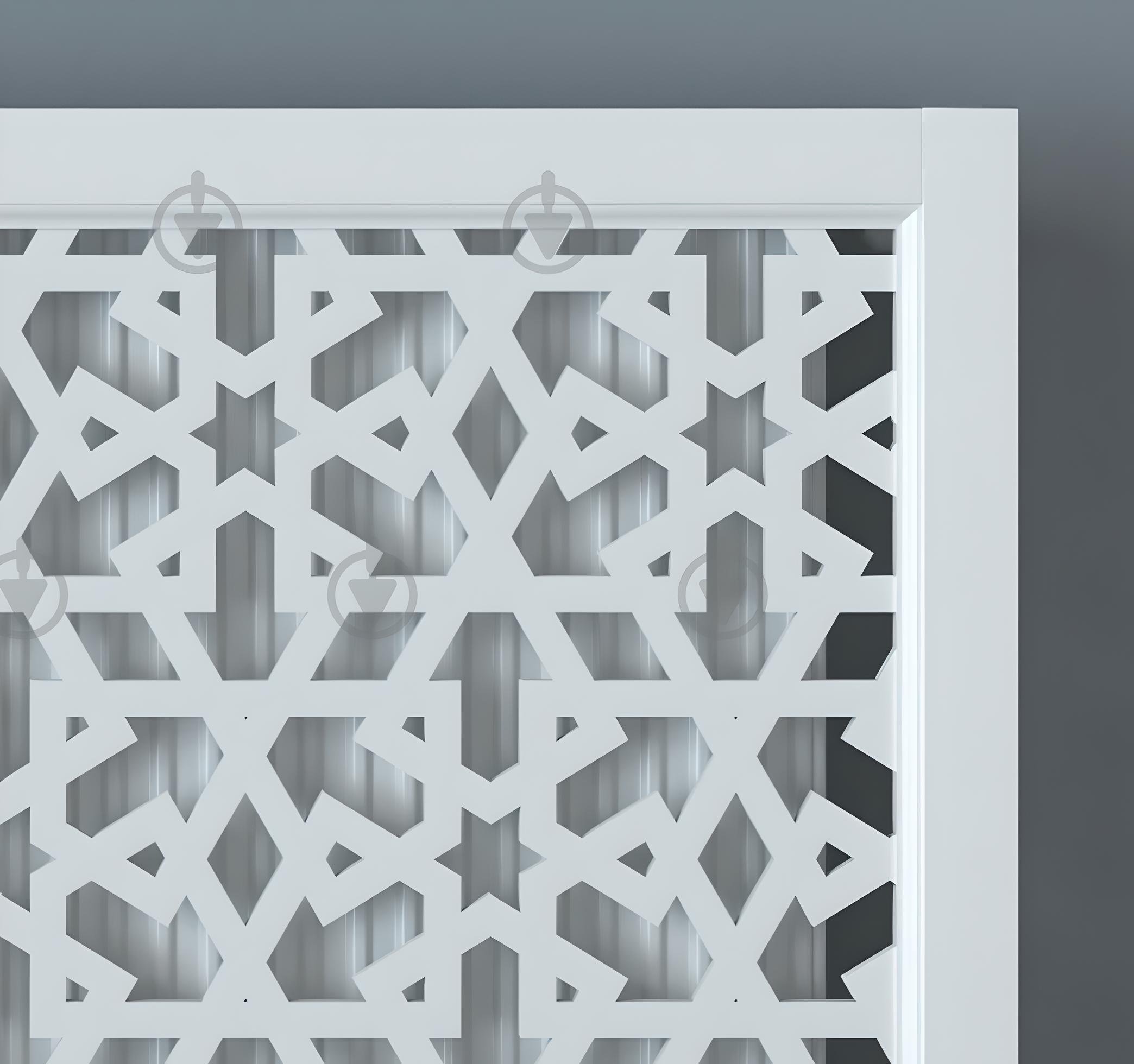 Экран-решетка декоративная на батарею отопления R81-F70 Белый (26498531) - фото 3 Экран-решетка декоративная на батарею отопления R81-F70 Белый (26498531) - фото 3