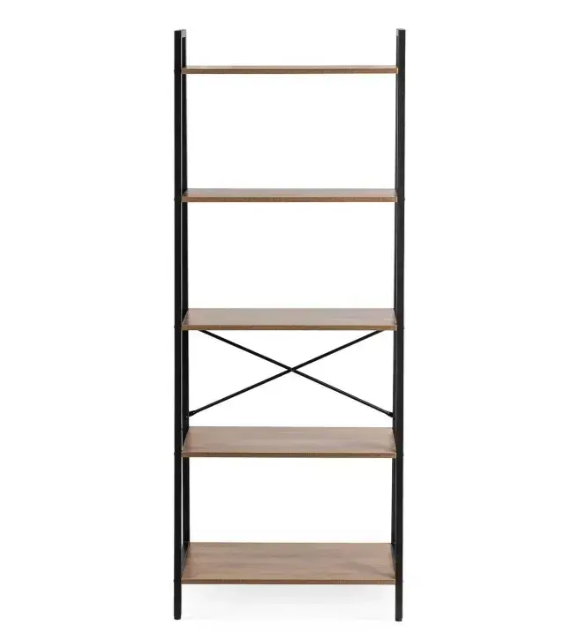 Стелаж Mebel Elite ERVA 164x64x34 см Горіх/Чорний (29439072)