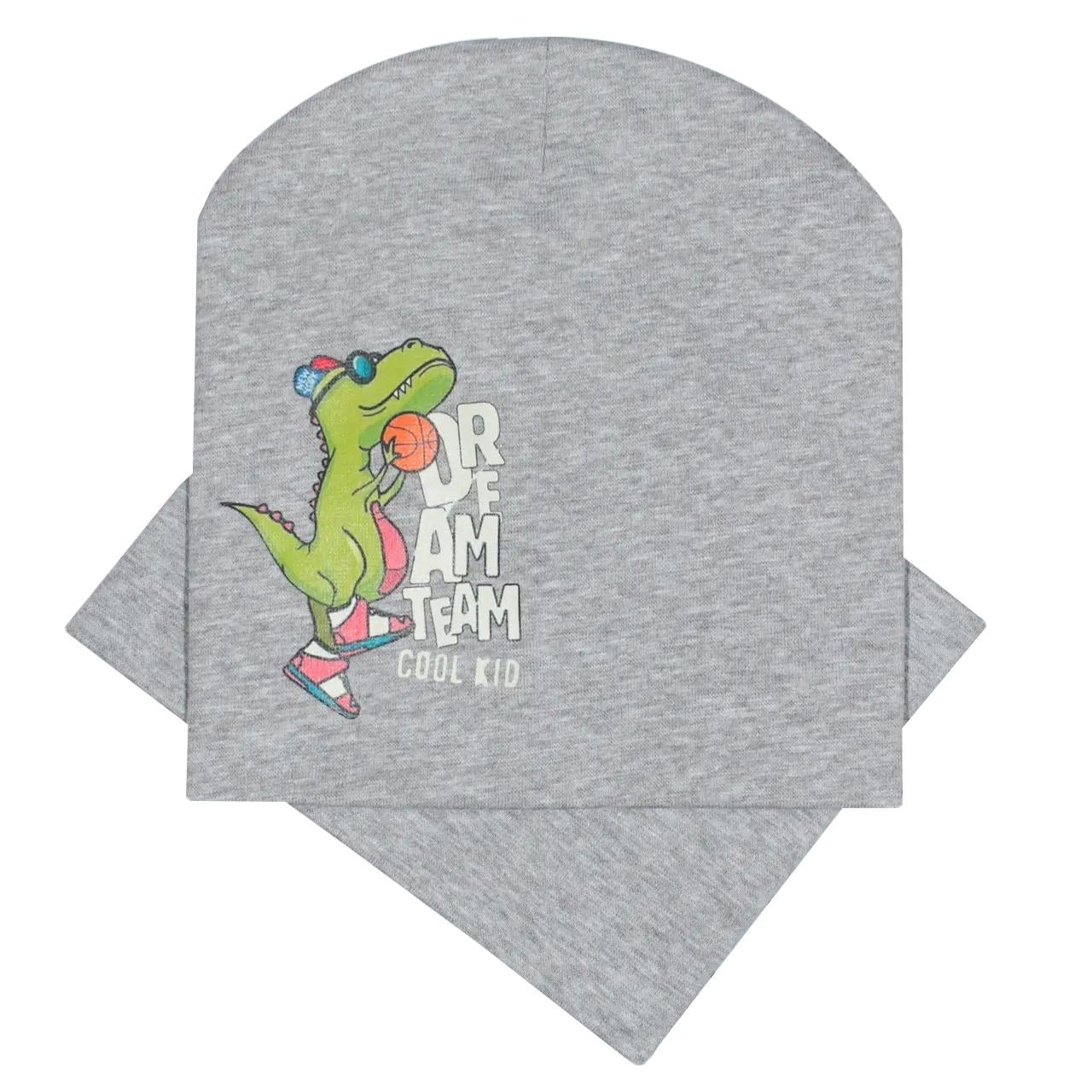 Комплект шапка с хомутом для мальчика Канта Kids Hat 48-52 Серый (OC-725)