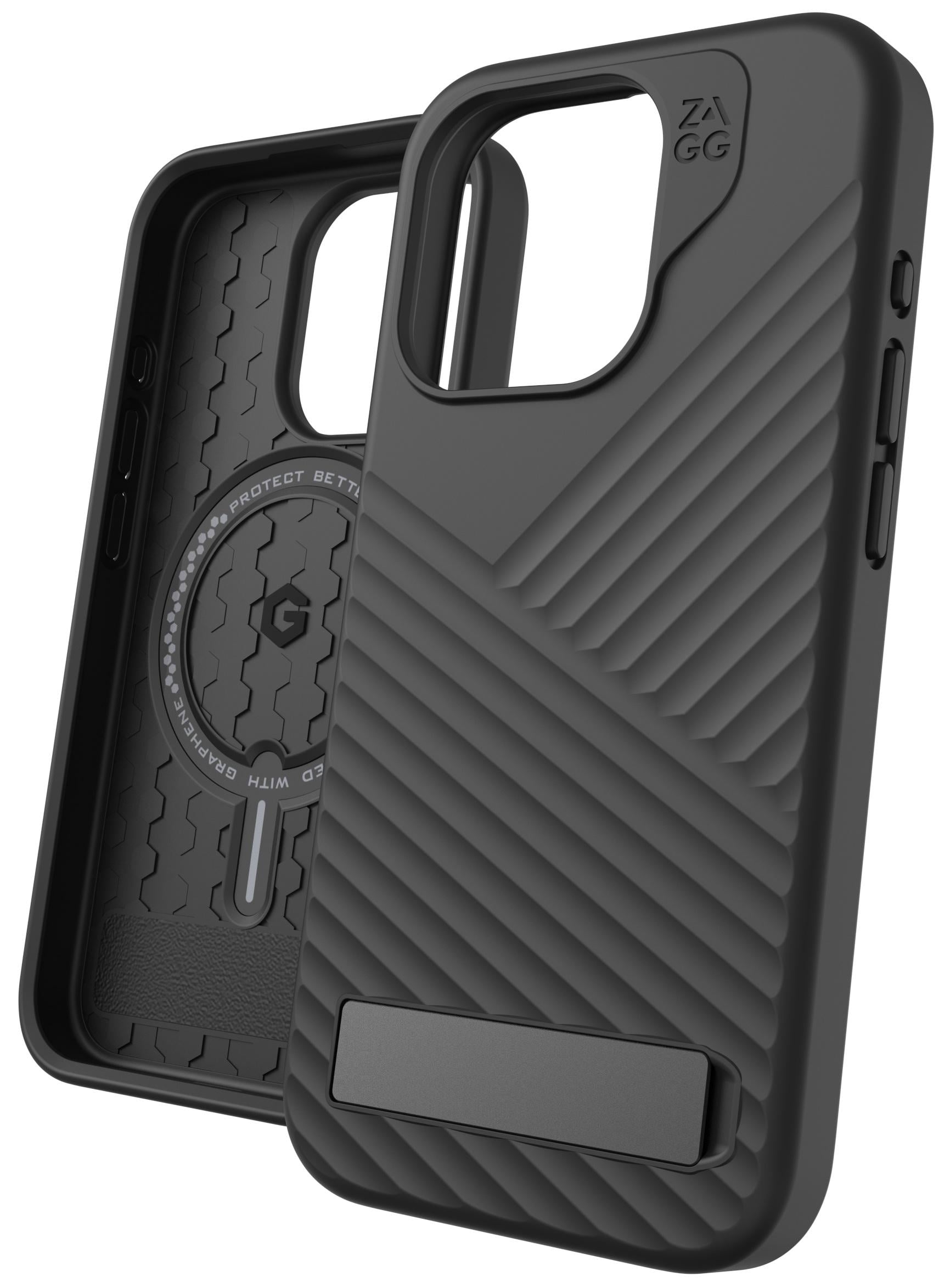 Чехол противоударный с подставкой оригинальный ZAGG Gear4 Denali Snap with MagSafe для Iphone 15 Pro (6.1") Black Чехол противоударный с подставкой оригинальный ZAGG Gear4 Denali Snap with MagSafe для Iphone 15 Pro (6.1") Black