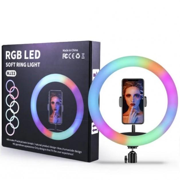 Кольцевая лампа Soft Ring Light RGB LED MJ33 с пультом (291259700 - фото 4 Кольцевая лампа Soft Ring Light RGB LED MJ33 с пультом (291259700 - фото 4
