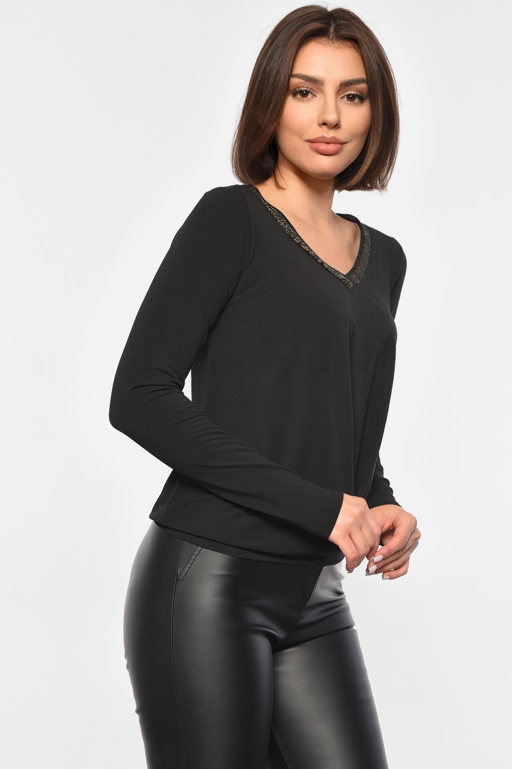 Блуза женская р. 46 Черный (187843) - фото 2 Блуза женская р. 46 Черный (187843) - фото 2