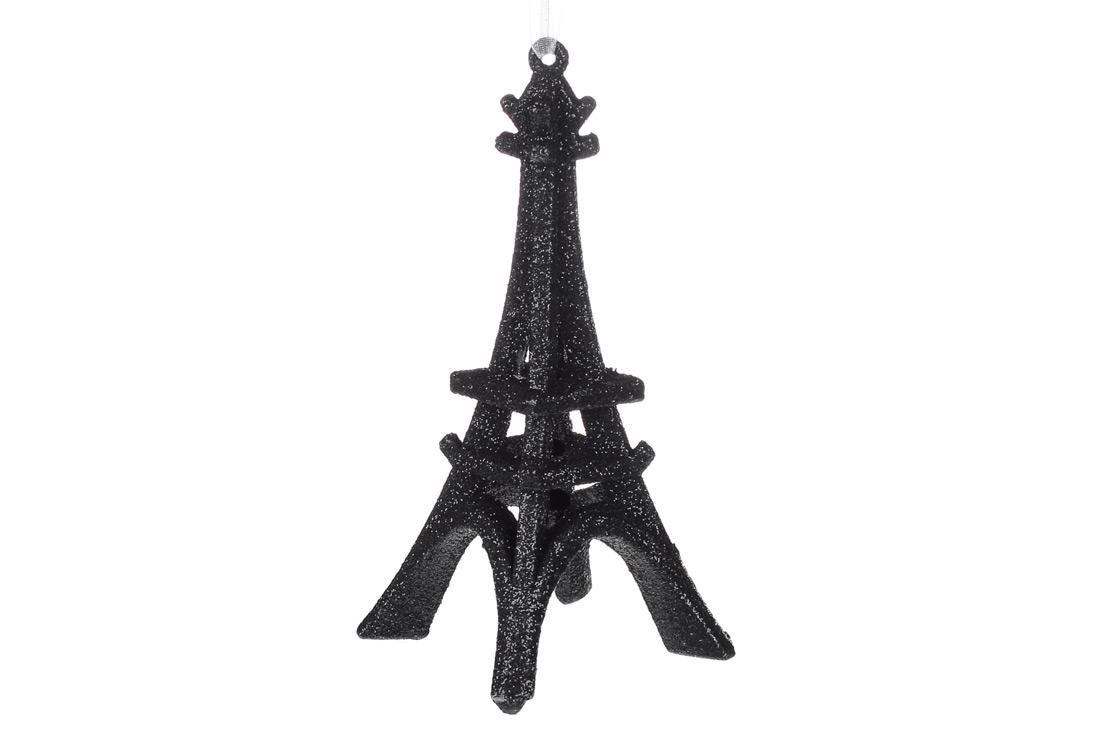 Ялинкова прикраса Bonadi Ейфелева вежа 14 см Чорний (788-792)