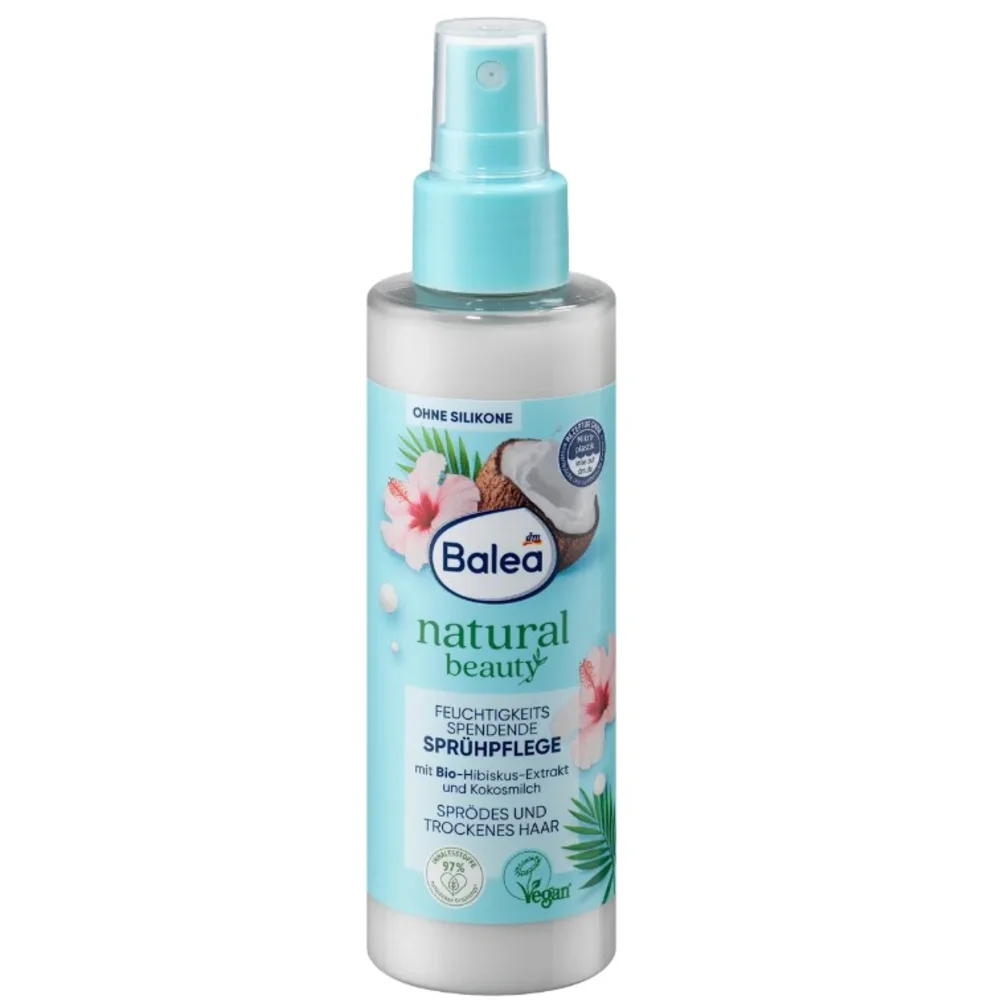 Спрей для волос увлажняющий Balea Natural Beauty с органическим экстрактом гибискуса 150 мл (EPI-15102025-300)